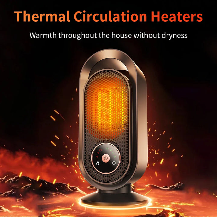 BowLift | 1000W Portable Mini Fan Heater for Desk Bedroom and Office