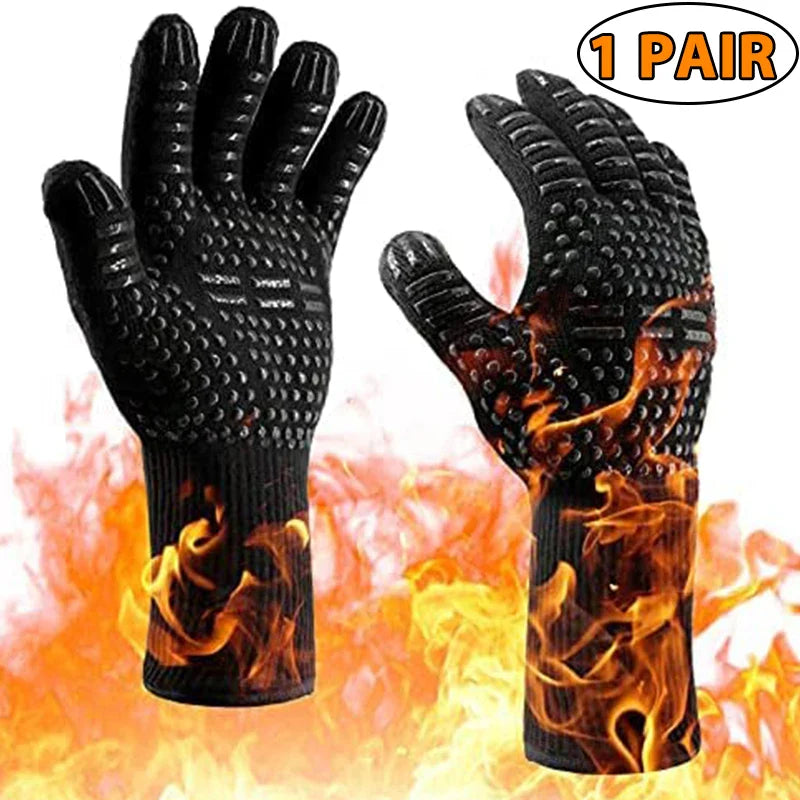 BowLift | ThermaGrip Heat Resistant Grill Glove | Silicone & Cotton | Non-slip & fireproof up to 800 °C | For Grill, Oven & BBQ | 1 Piece