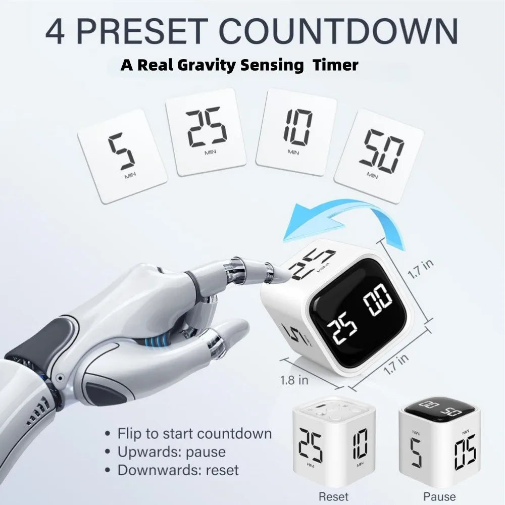 BowLift | Mini Cube Flip Digital Timer