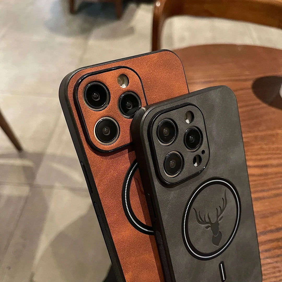 BowLift | Deer Leather iPhone Case MagSafe Wireless Charging