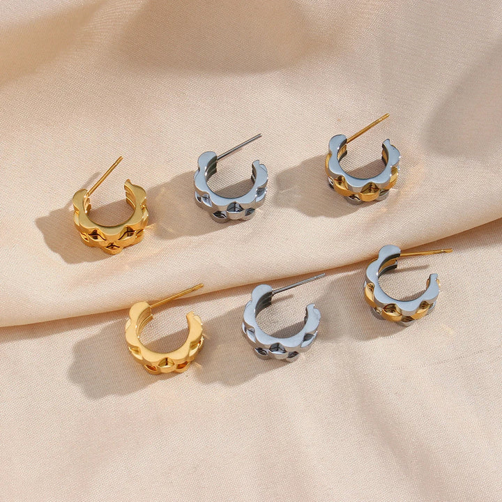 BowLift | Textured Watch Hoop Earrings