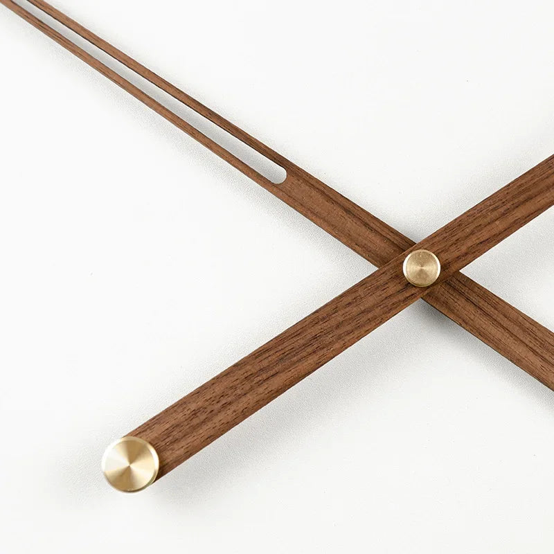WoodSphere Clock - Large DIY Wall Clock with Walnut Wood Bowlift
