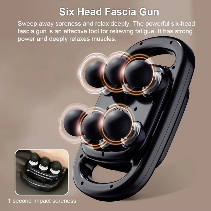 BowLift | Wireless Deep Tissue Percussion Massager with 6 Attachments and 0.55 in. Stroke