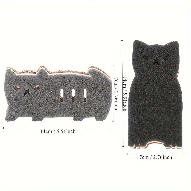 Mini Sponge Cat BowLift | Mini Cat Multi-Purpose Cleaning Sponge