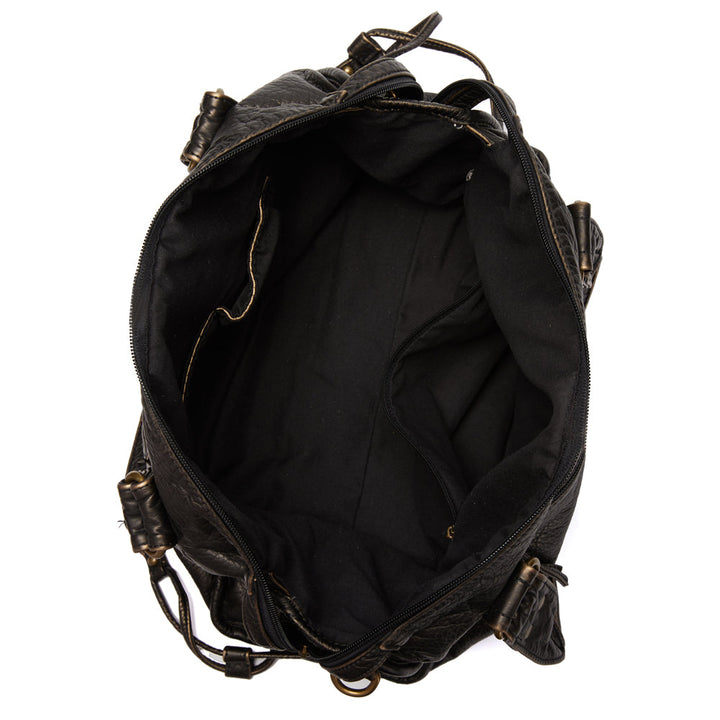 NoirClass - Elegant Black Leather Handbag Bowlift