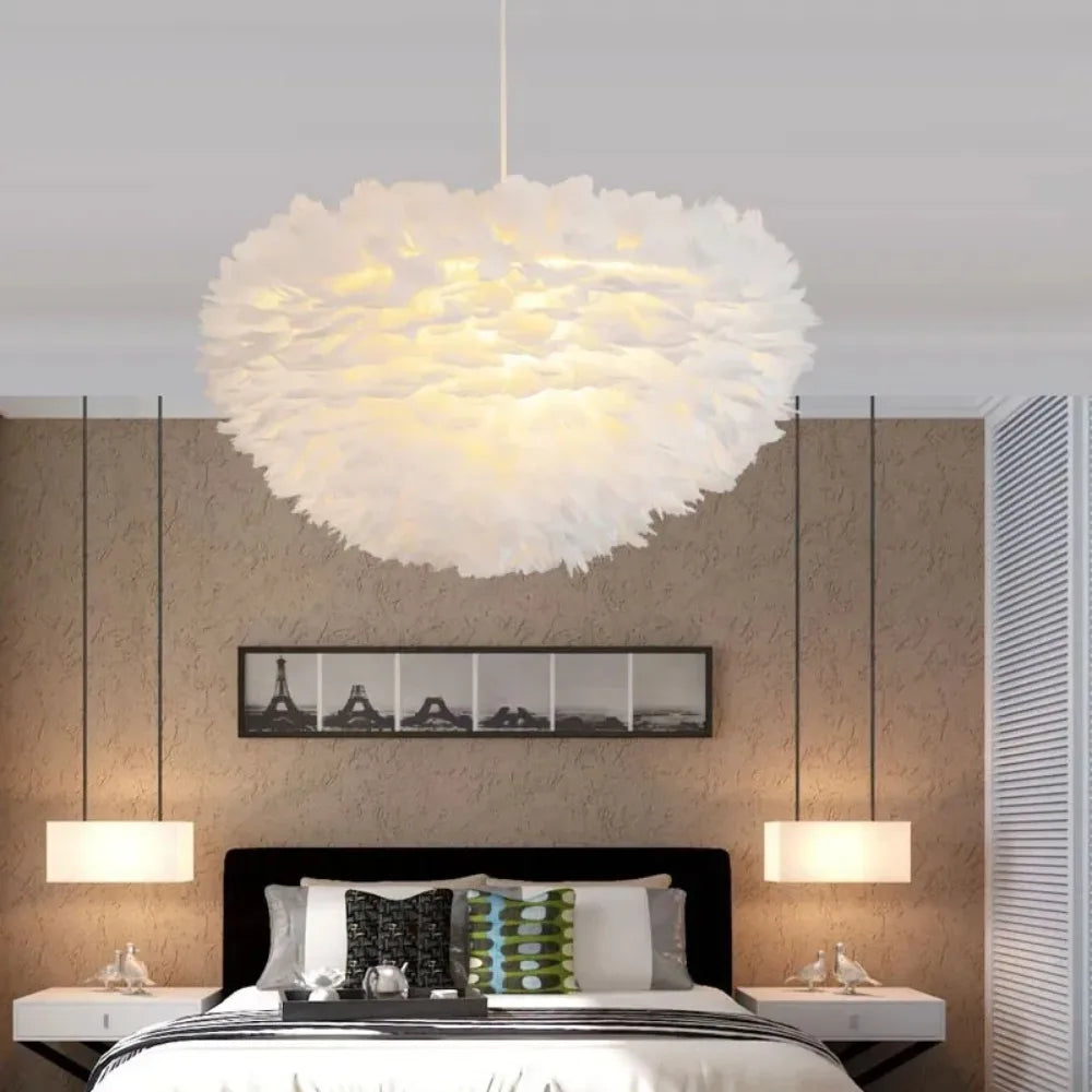 BowLift | Scandinavian Feathers Pendant Lamp with Modern LED