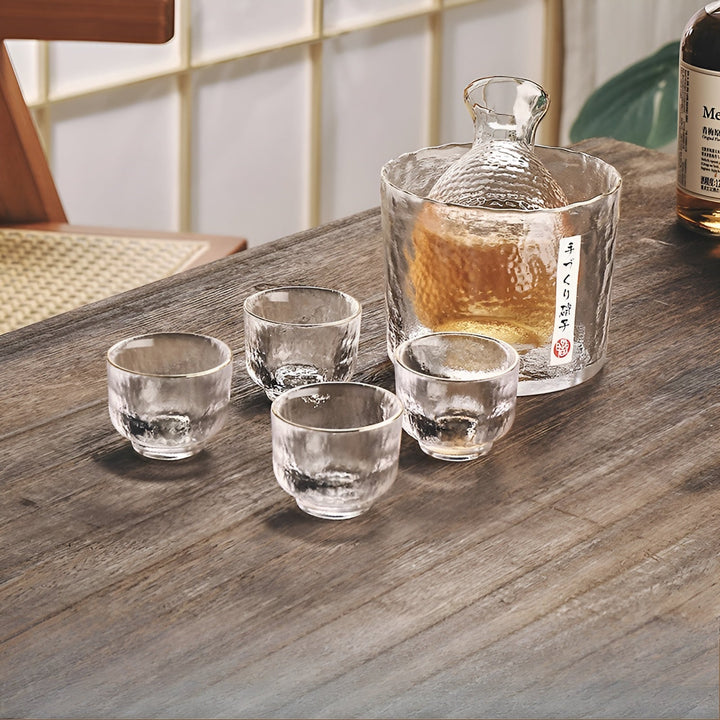 Japanese Glass Set – Elegant Sake & Whisky Set | Perfect for Bar & Home | Bowlift