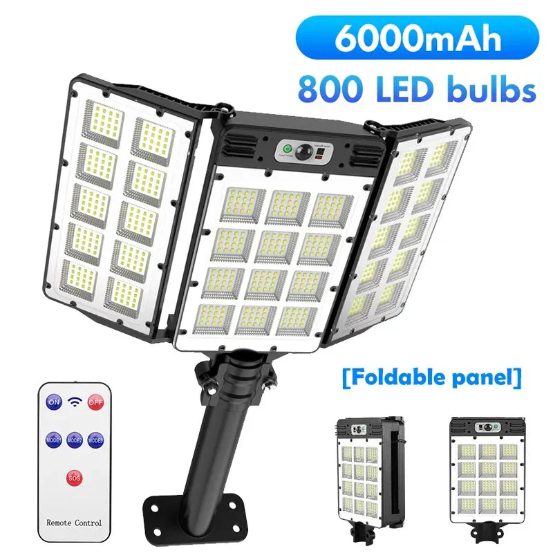 BowLift | SolarBright LumiWall | Solar-powered Wall Light | Motion Sensor & 800 LEDs | Weatherproof