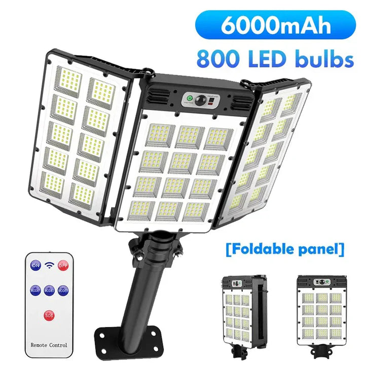 BowLift | SolarBright LumiWall | Solar-powered Wall Light | Motion Sensor & 800 LEDs | Weatherproof