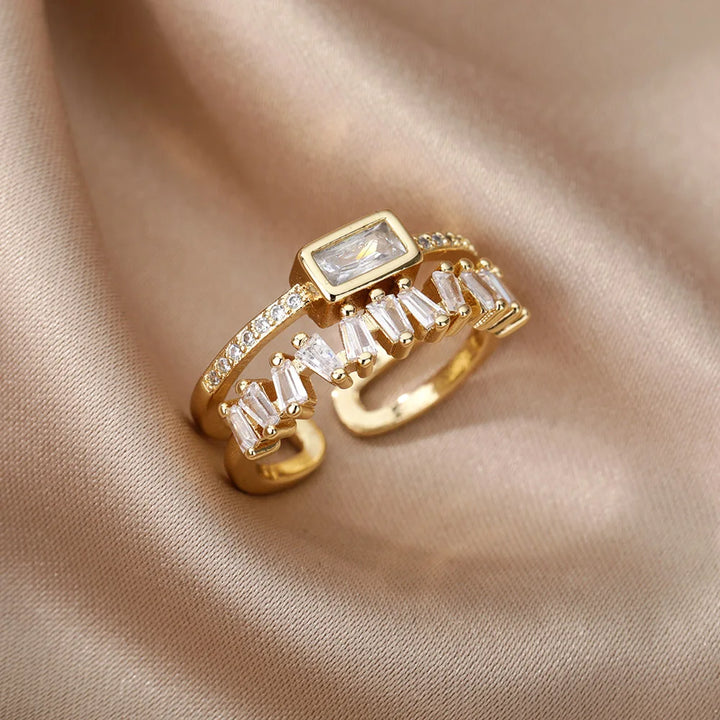 BowLift | Double Layered Staggering Baguette Diamond Ring
