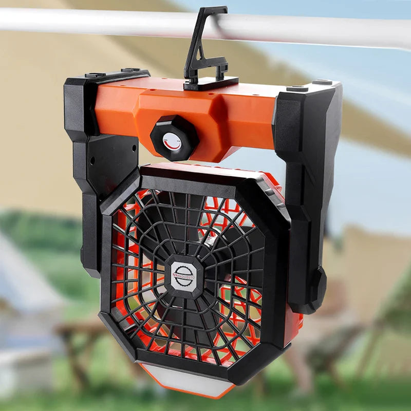 BowLift | Campora BreezeLight | 2-in-1 Camping Fan with LED Lantern | 7800 mAh Battery | 270° Rotatable | USB Rechargeable | For Tent, Outdoor & Travel