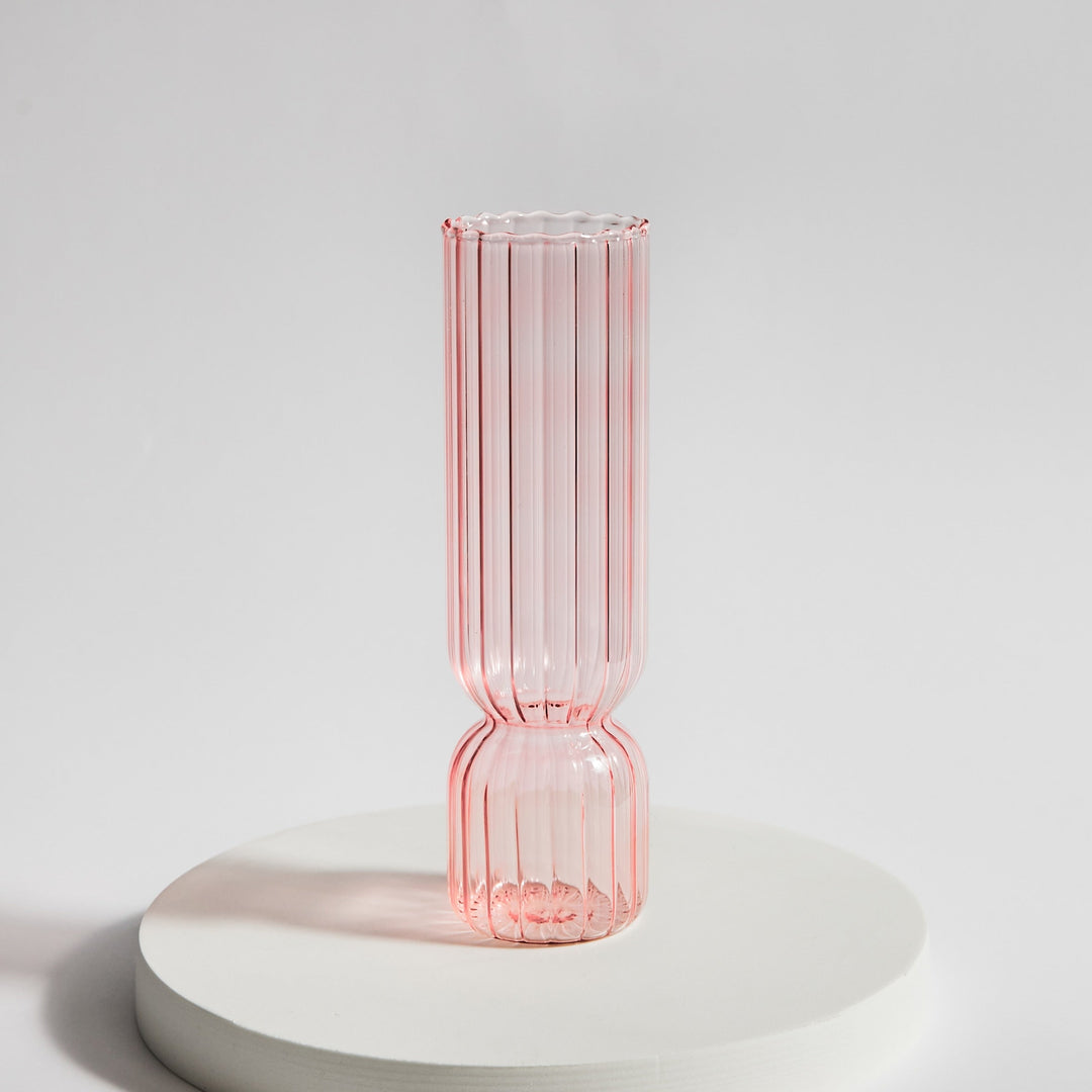 Scallop Cylinder Glass Vase | Bowlift
