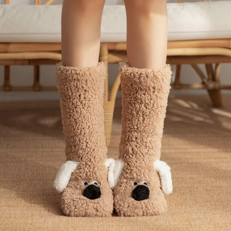 BowLift | Luxurious Velvet Coral Fleece Winter Socks for Women