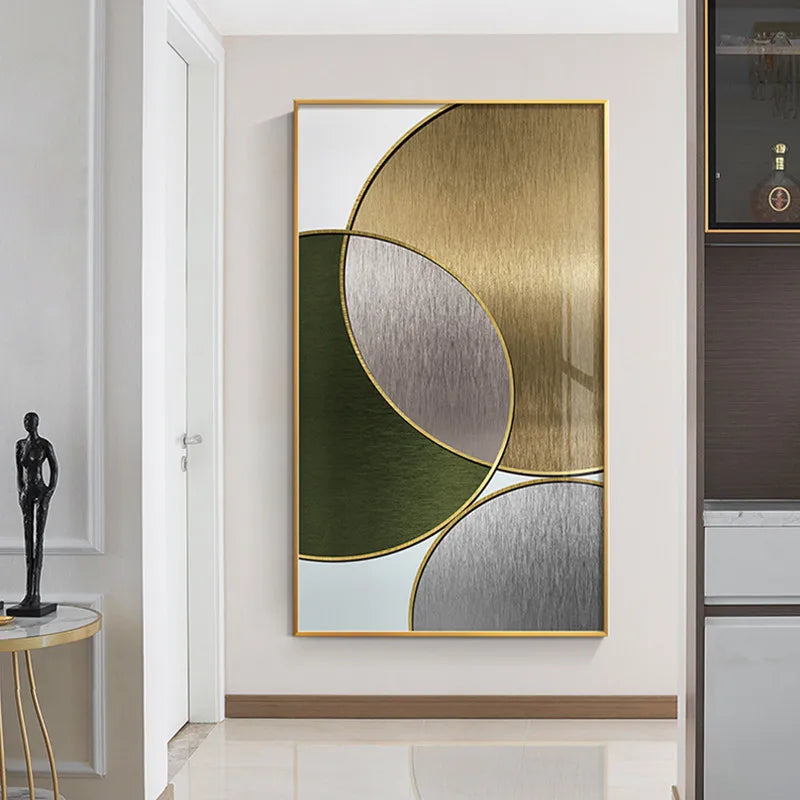 Modern Abstract Geometric Circles Wall Art Fine Art Canvas Prints Pictures For Luxury Living Room Dining Room Hotel Bedroom Home Office Art Decor | Bowlift