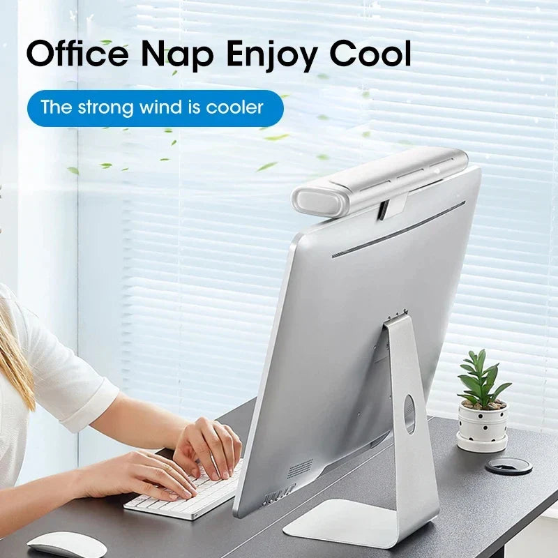 BowLift | USB Rechargeable Portable Desk & Monitor Clip-On Air Conditioner