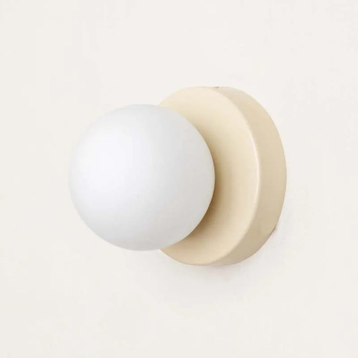 BowLift | LumiGlobe - Modern Wall Lamp with Glass Block in Mid-Century Style