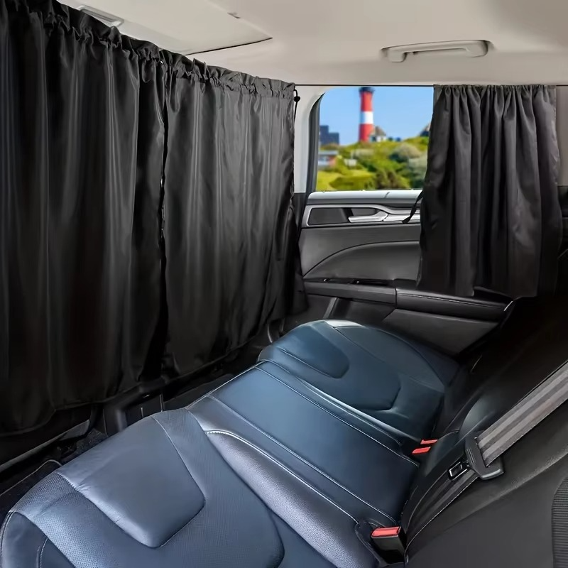 BowLift | 4-Piece Car Window Privacy Curtain Set with Rear Divider and Storage Bag
