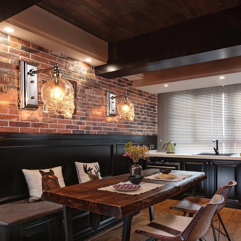 BowLift | Gothic Skull Bottle Retro Wall Lamp