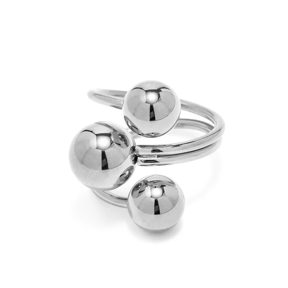 BowLift | 18k Bold Three Ball Open Ring