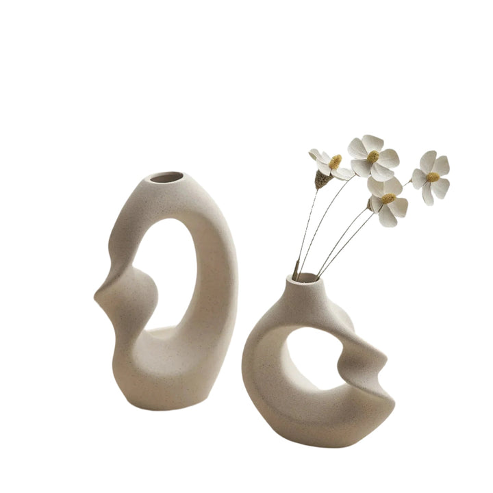 Modern Asymmetrical Sculptural Vase Set Bowlift