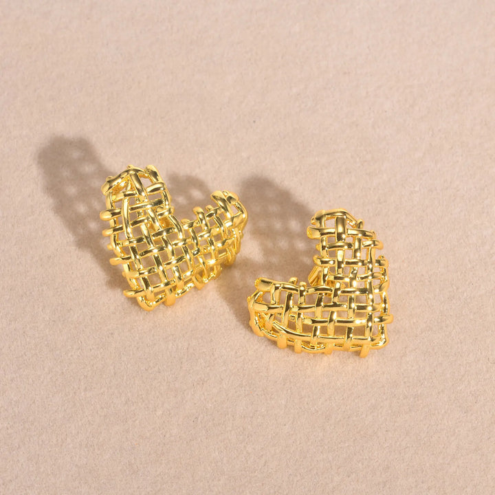 BowLift | 14k Woven Heart Earrings