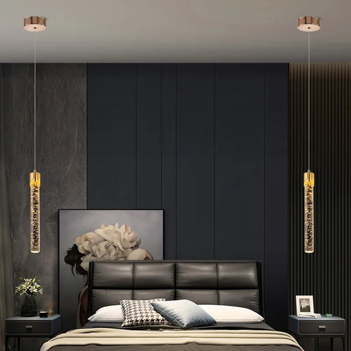 BowLift | Chandelier with crystal pendants