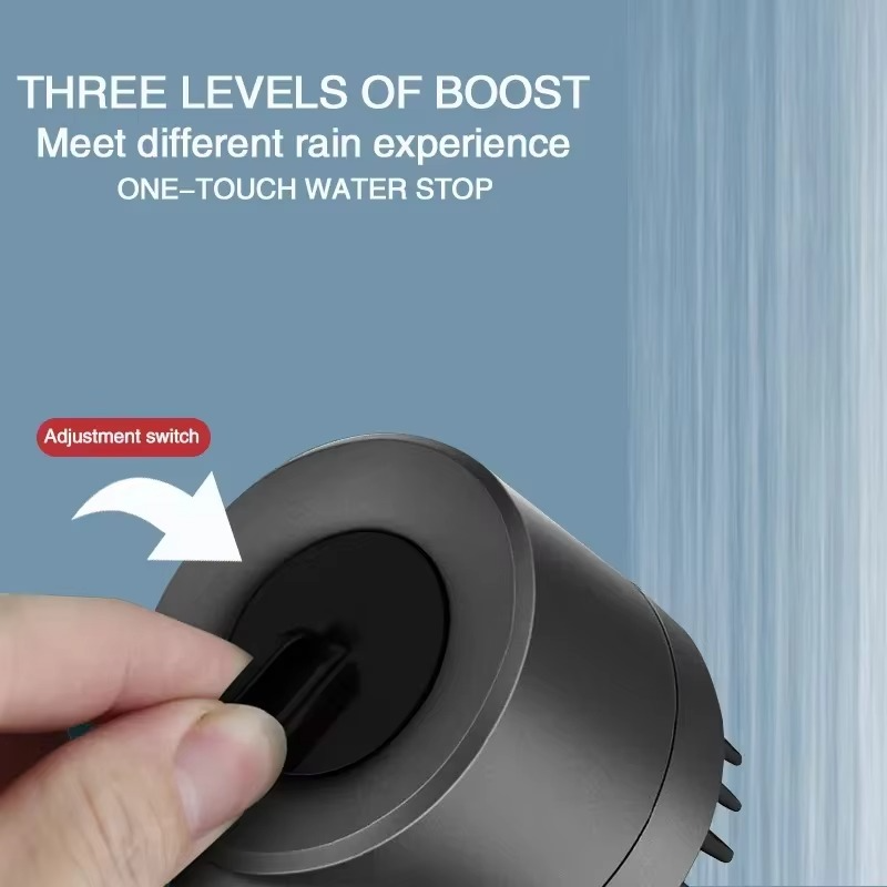 BowLift | High Pressure 3-Mode Shower Head with Built-In Filter and Massage Brush