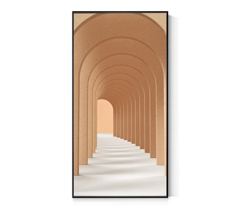 Modern Abstract Minimalist Arches Architecture Wall Art Fine Art Canvas Prints Pictures For Entrance Hall Foyer Living Room Home Office Decor | Bowlift