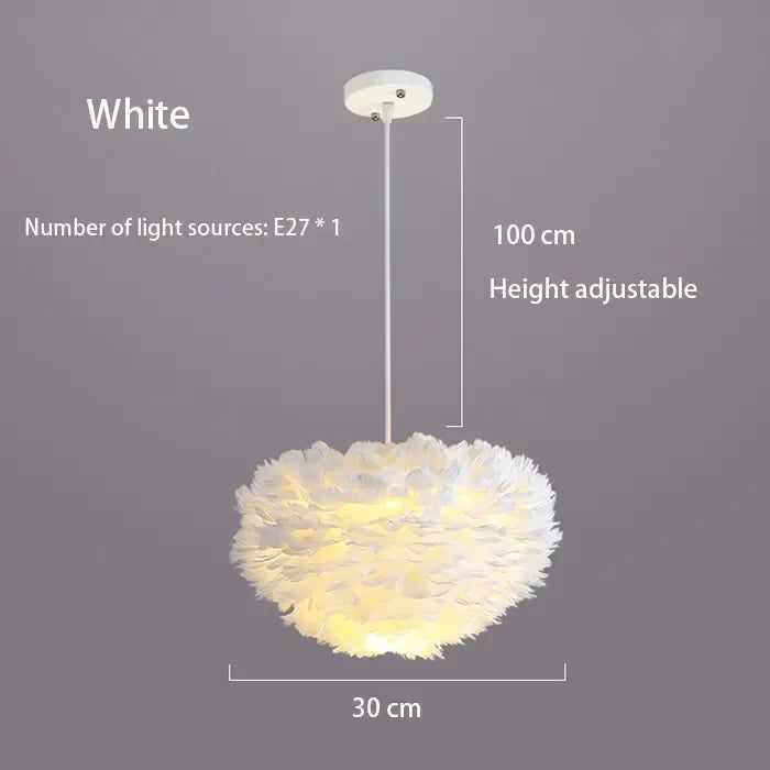 BowLift | Scandinavian Feathers Pendant Lamp with Modern LED