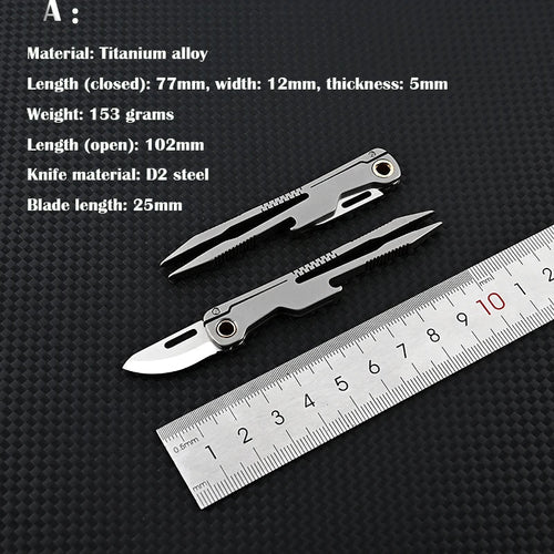 All Day Titanium Tweezer Knife Multifunctional Tool | Bowlift