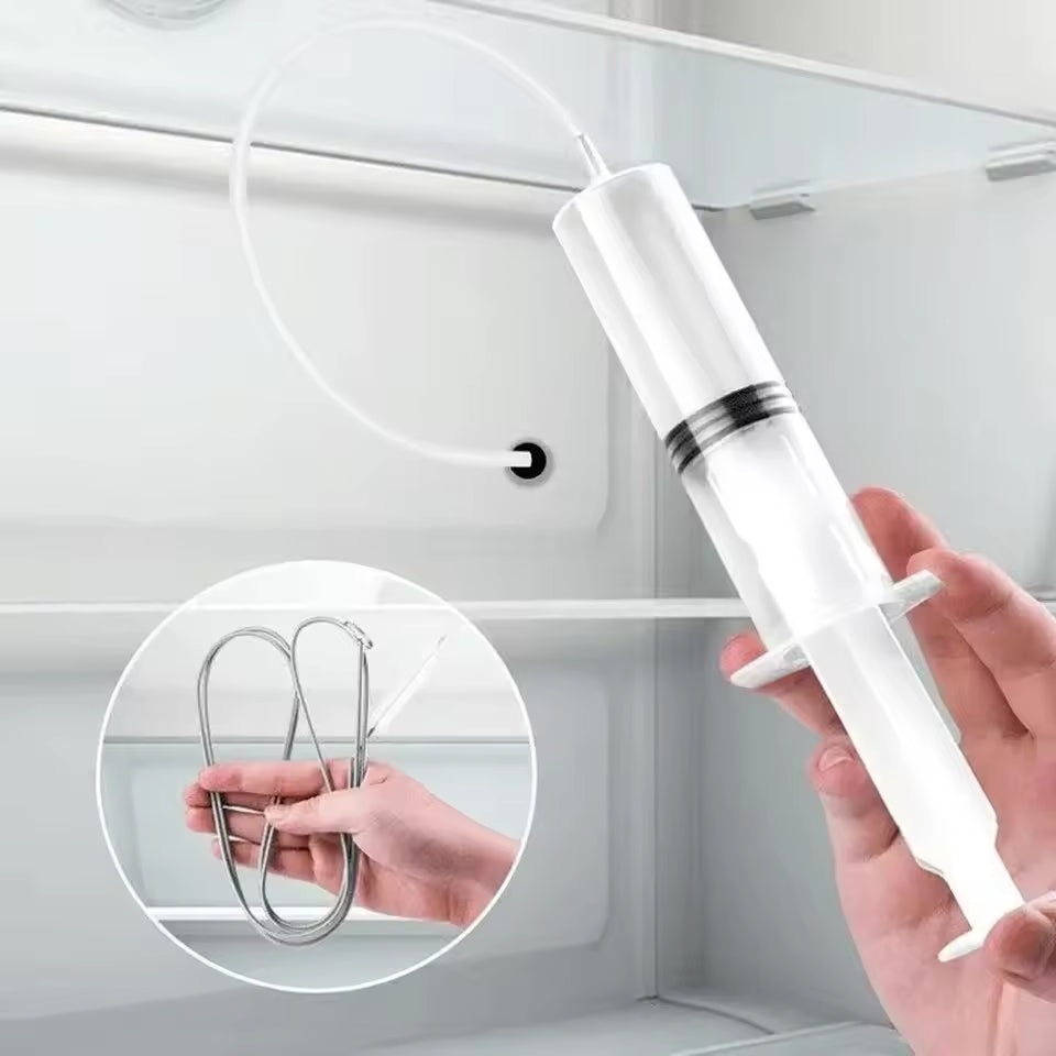 BowLift | Refrigerator Drain Cleaning Kit | Flexible Brush & Spray Tool | Stainless Steel & Nylon