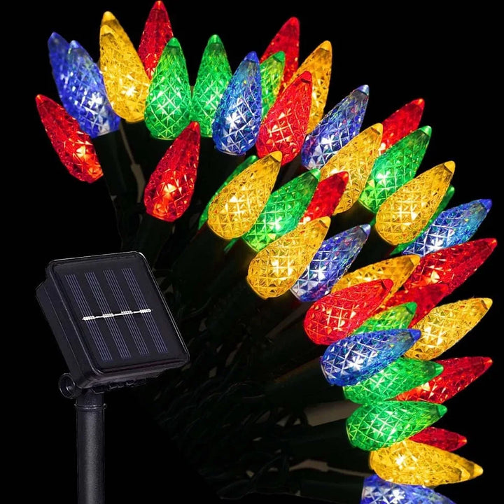 BowLift | SunBerry Solar-Strawberry-Light String | 8 Light Modes | Color Change & Solar Powered | For Garden, Balcony & Christmas