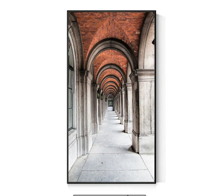 Modern Abstract Minimalist Arches Architecture Wall Art Fine Art Canvas Prints Pictures For Entrance Hall Foyer Living Room Home Office Decor | Bowlift