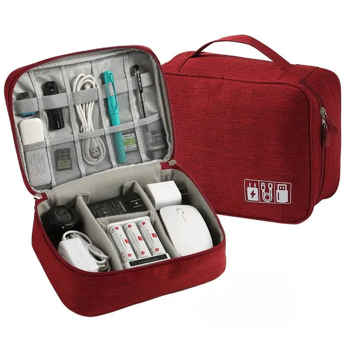 BowLift | ORGAZIP Tech Organizer | Large Cable Bag for Travel | Waterproof & Multifunctional | For Power Banks, Cables & Accessories