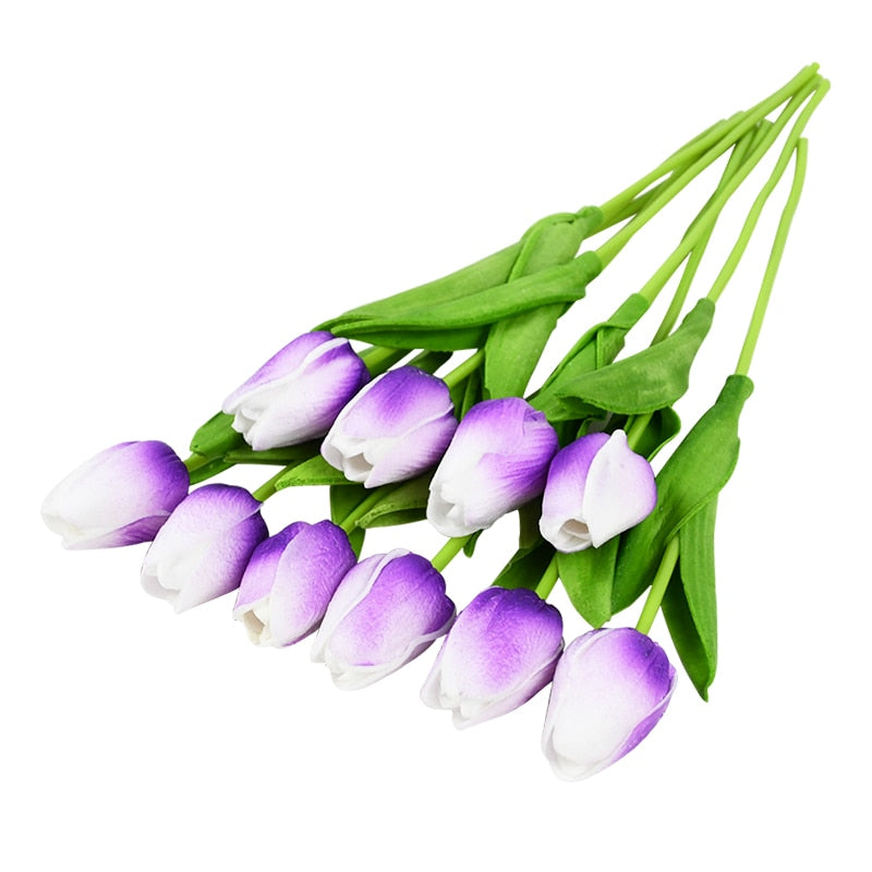 BowLift | Artificial Flower Bouquet with Tulips, Decoration (10 Pieces)