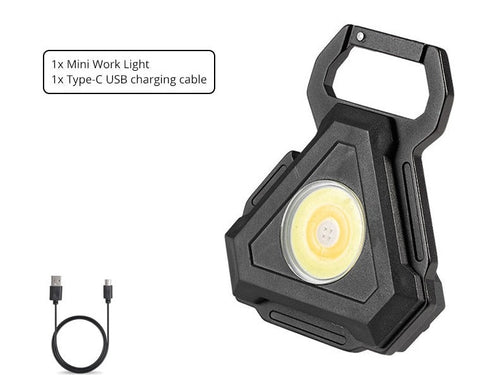BowLift | Mini LED Flashlight USB Bottle Opener Keychain