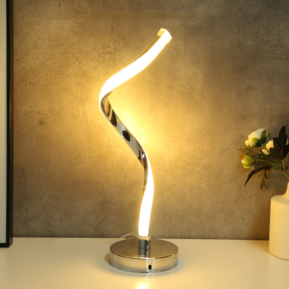 BowLift | SpiralGlow – LED Desk Lamp with Spiral Design for Bedroom