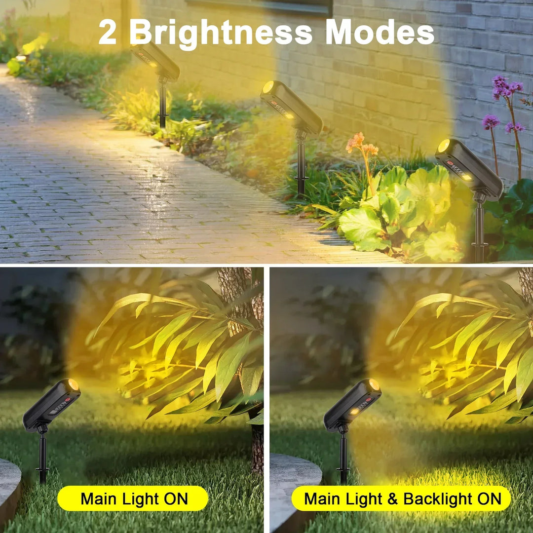 BowLift | Luminoa SolarGlow Solar Garden Spotlight LED | Color Change & Warm White | Waterproof | For Garden, Terrace & Landscape | 6–8 Hours Light Duration