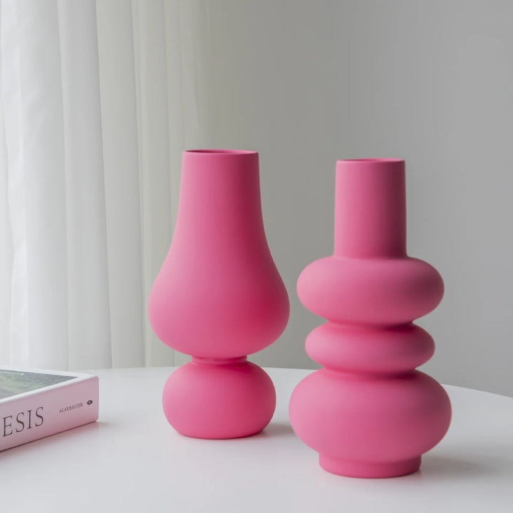 Vivid Pink Ceramic Vase | Bowlift