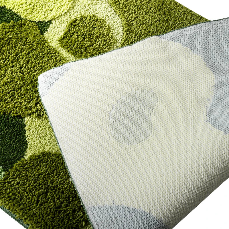 Long Tufting Moss Bedroom Rug | Bowlift
