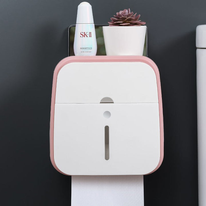 Wall-Mounted Bathroom Organizer Tissue Box Holder | Bowlift