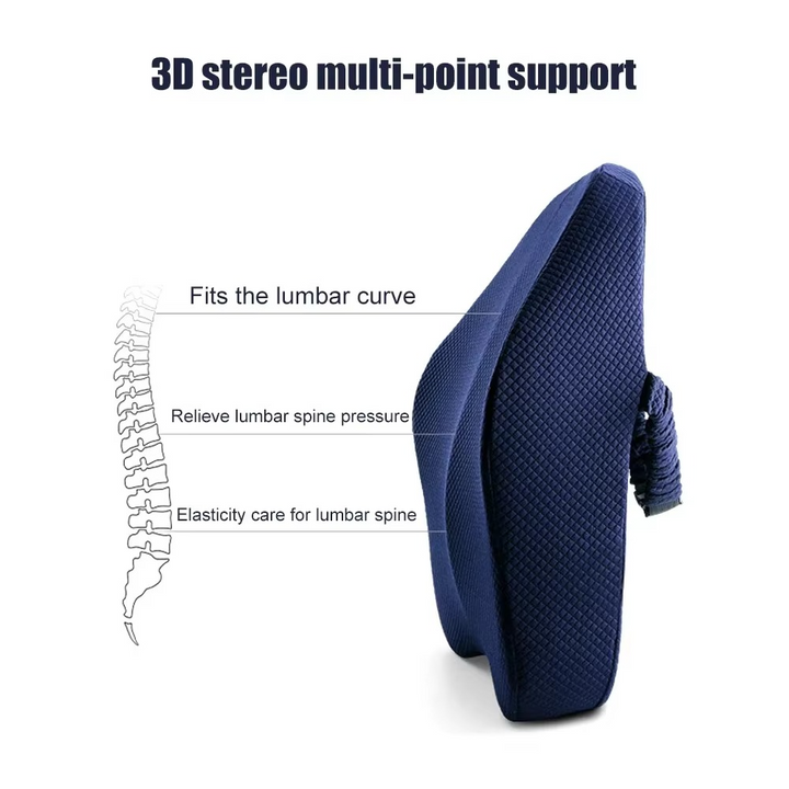 BowLift | Memory Foam Orthopedic Seat Cushion with Tailbone and Lumbar Support