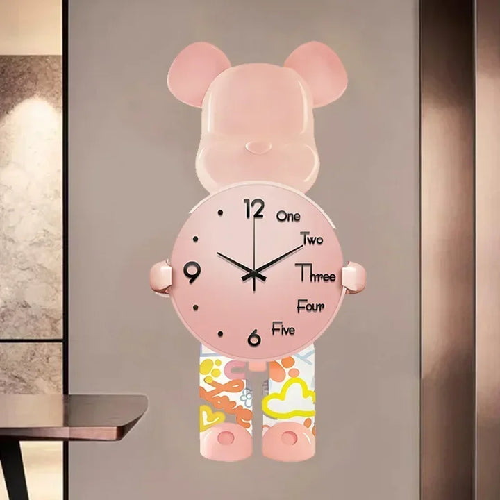 Glowing Star Bear LED Wall Clock | Bowlift