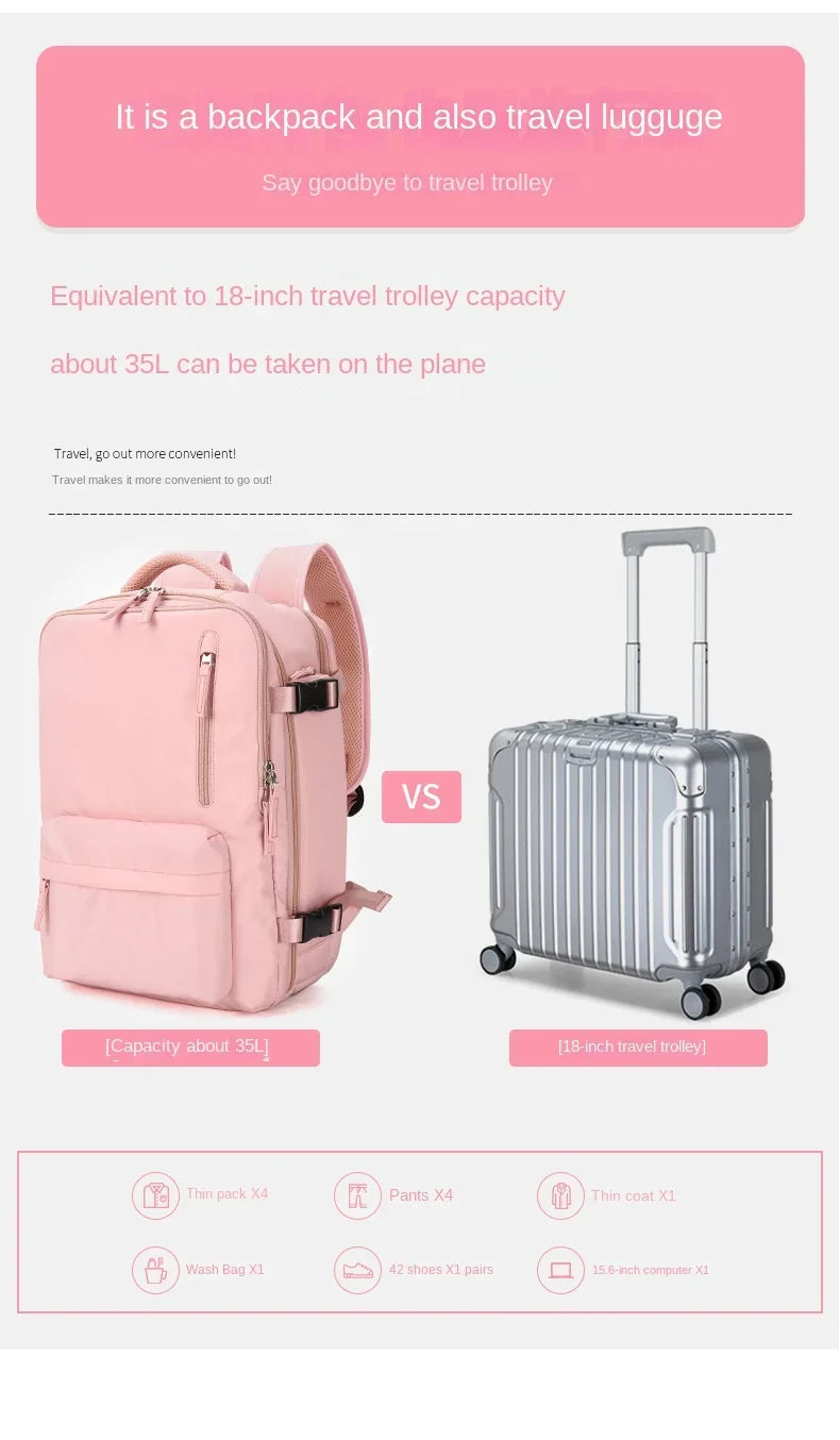BowLift | Travel Carry-On Backpack with Shoe Compartment