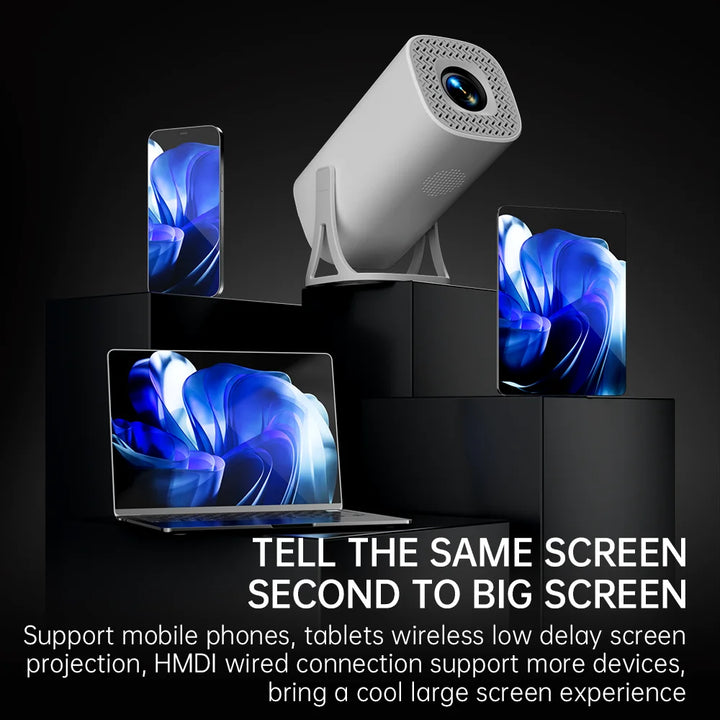 BowLift | CineNova Mini Projector | Android 11 | 720P HD | 4K-compatible & Portable