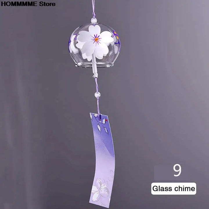 BowLift | Yumeko Glass Wind Chime | Japanese Style | Handcrafted | Clear Sound | Decorative Pendant
