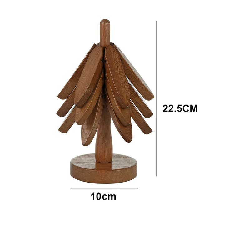 BowLift | Wooden Tree Coaster Set