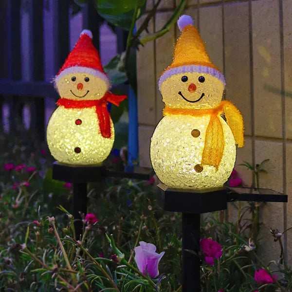 Solar-Powered Snowman Lamp - SolarSnow | Bowlift