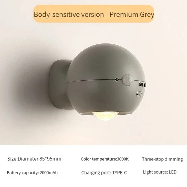 Rotating Mini Magnetic RechargeaBowlifte Wall Lamp | Bowlift