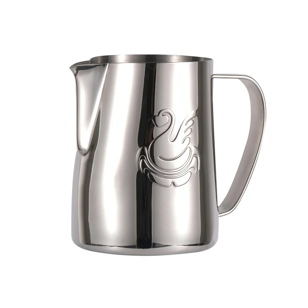 BowLift | 600ml stainless steel coffee pot milk frother cup cream maker espresso latte art tool elegant swan